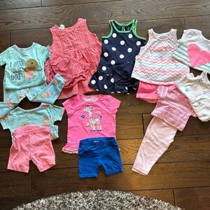 16 Piece Girl's 12M Mix & Match Spring/Summer Bundle Set -  Excellent Condition